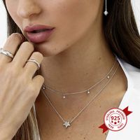 New Product S925 Silver Fashion Star Necklace Five-pointed Star Necklace Clavicle Chain main image 5