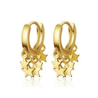 Personnalité De Tempérament Coréen Boucles D&#39;oreilles Étoiles Sauvages Mode Boucles D&#39;oreilles Simples Bijoux D&#39;oreille main image 1