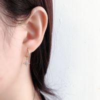 Cross-border Light Luxury Star And Moon Asymmetric Diamond Earrings Korean Temperament Niche Earrings main image 3