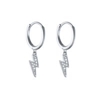 Diamond-studded Lightning Ear Buckle Earrings main image 6