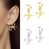 Fashion Trendy Simple Earrings Creative Airplane Earrings main image 5