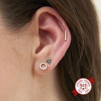 Einfache Ohrringe Mode-persönlichkeit O-förmige Multi-zirkon-ohrringe main image 4