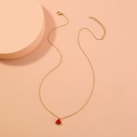 Korean Fashion Love Necklace Red Turquoise Necklace Clavicle Chain Wholesale main image 3