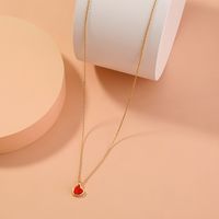 Korean Fashion Love Necklace Red Turquoise Necklace Clavicle Chain Wholesale main image 4