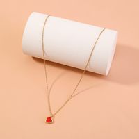 Korean Fashion Love Necklace Red Turquoise Necklace Clavicle Chain Wholesale main image 5