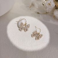 Korean Style Bow Pearl Earrings Ear Jewelry main image 4