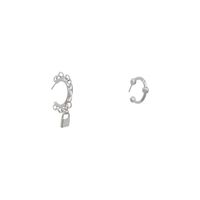 Asymmetric Chain Lock Earrings Korea Temperament Earrings main image 5