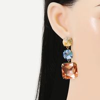 New Hot-selling Fashion Alloy Diamond Personalized Earrings Wholesale main image 3