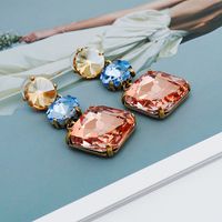 New Hot-selling Fashion Alloy Diamond Personalized Earrings Wholesale main image 4
