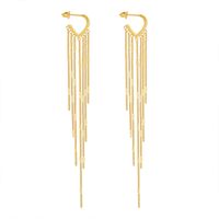 Korean Style Tassel Earrings Titanium Steel Plated 18k Real Gold Ear Jewelry main image 3