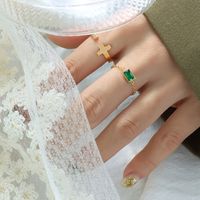European And American Fashion Zircon Inlaid Pullable Ring Creative Trend Finger Chain Metal Hand Jewelry main image 1