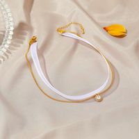 Simple Double-layer Mesh Clavicle Chain Choker Collar Clavicle Neckband main image 3