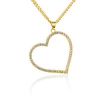 Ins Europe And America Cross Border E-commerce Inlaid Zirconium Elegant Heart Pendant  Spot Fashion Simple Necklace Sweater Chain main image 6