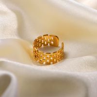 European And American Fashion Trend Open Ring 18k Gold-plated Stainless Steel Ring main image 5