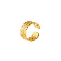 European And American Fashion Trend Open Ring 18k Gold-plated Stainless Steel Ring main image 6