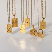 Simple Style Geometric Stainless Steel Plating Gold Plated Necklace main image 2
