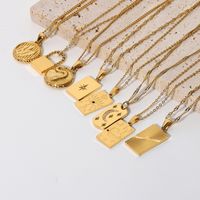 Simple Style Geometric Stainless Steel Plating Gold Plated Necklace main image 3