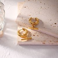 Circle Plating Stainless Steel No Inlaid Gold Plated Earrings main image 4