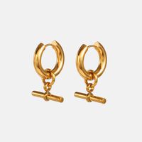 Circle Plating Stainless Steel No Inlaid Gold Plated Earrings main image 6