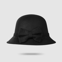 Automne Et Hiver Nouveau Chapeau Haut-de-forme Chapeau De Bol En Laine Chapeau De Couleur Pure À Bord Court sku image 1