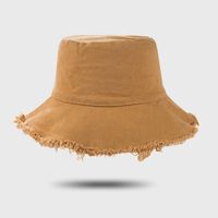 New Style Distressed Solid Color Hat Female Autumn And Winter All-match Casual Fisherman Hat sku image 1