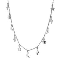 S925 Silver New Necklace Star Moon Lightning Pendant Necklace Fashion Simple Clavicle Chain sku image 1