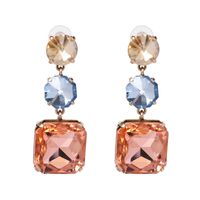 New Hot-selling Fashion Alloy Diamond Personalized Earrings Wholesale sku image 1