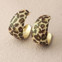 Retro C Shape No Inlaid Earrings sku image 1