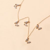 Diamond-studded Butterfly Necklace main image 3