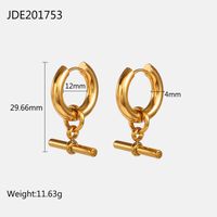 Circle Plating Stainless Steel No Inlaid Gold Plated Earrings sku image 1