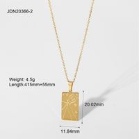 Simple Style Geometric Stainless Steel Plating Gold Plated Necklace sku image 1