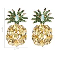 Europäische Und Amerikanische Grenz Überschreitende Quelle Kreative Legierung Diamant Hohle Ananas Ohrringe Super Flash Ohrringe Weibliche Hersteller Großhandel sku image 1