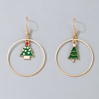 Christmas Tree Snowman Elk Santa Earrings sku image 16