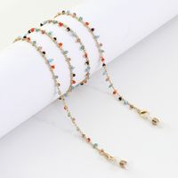 Small Color Beads Non-slip Handmade Glasses Chain Fashion Glasses Rope Lanyard Glasses Accessories main image 5