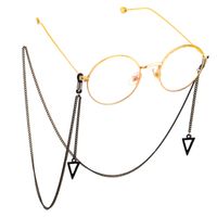 Glasses Cord Halter Fashion Simple Black Triangle Pendant Chain Sunglasses With Eyeglasses Chain main image 2