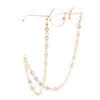 Hot Fashion Simple Gold Copper Peach Heart Eyeglasses Chain Chain Eyeglasses Chain main image 1