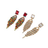 2021 New European And American High-key Dignified Tassel Hipster Luxury Hot Earrings Trendy Earrings Alloy Colorful Crystals Long main image 6