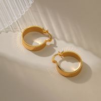 18k Classic Retro Earrings Plain Niche Design Minimalist Style Earrings main image 5