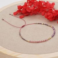 Simple Miyuki Rice Beads Hand-woven Rope Semi-precious Stone Bracelet main image 4