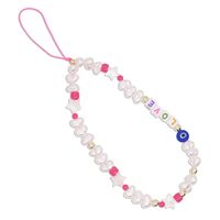 European And American Style Shaped Imitation Pearl Acrylic Love Letter Shell Five-pointed Star Eyes Anti-lost Phone Chain Lanyard main image 6