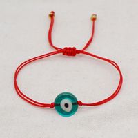 European And American Flat Glass Eye Beads Hand-woven Flat Knot Bracelet main image 1