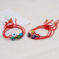 European And American Flat Glass Eye Beads Hand-woven Flat Knot Bracelet main image 4