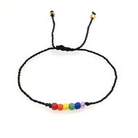 Trend Women's Fashion Diy Fashion Rainbow Bead Handmade Braided Rope Beaded Handmade Small Bracelet Female Accessories main image 6