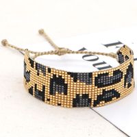 Nueva Pulsera Ancha Con Diseño De Leopardo Dorado De Estilo Étnico Bohemio Con Cuentas De Arroz Miyuki main image 4