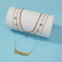 European And American Retro Accessories Gothic Letter Necklace Creative Butterfly Necklace main image 3