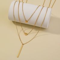 Fashion Multi-layered Necklaces Creative Heart Five-pointed Star Pendant Multi-layer Necklace main image 5