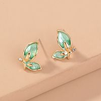 European And American Cross-border New Simple Sweet Butterfly Micro Rhinestone Stud Earrings main image 4