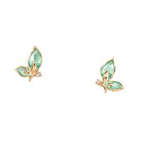 European And American Cross-border New Simple Sweet Butterfly Micro Rhinestone Stud Earrings main image 6