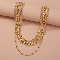 European And American Popular Jewelry Punk Hip-hop Style Multi-layer Thick Necklace Wholesale main image 1