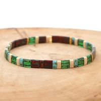 20 Years New Emerald Green Tila Beads Hand Weaving Bracelet Unisex Ornament Diy European And American Style Jewelry main image 1